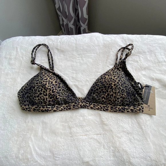 New! Free People Thrills Animal wayward triangle string bikini top 14781 - Picture 6 of 11